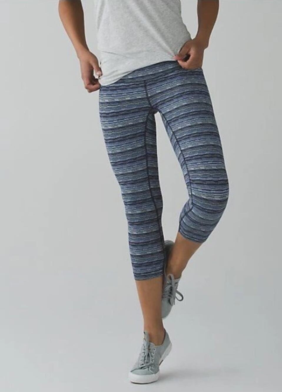Lululemon Wunder Under Crop Legging Size 4 Space Dye Twist